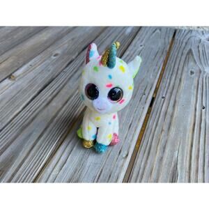 TY Beanie HARMONIE Speckled Unicorn Plush